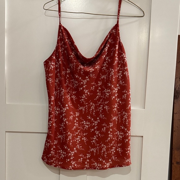LOFT | Tops | Loft Red Floral Camisole | Poshmark